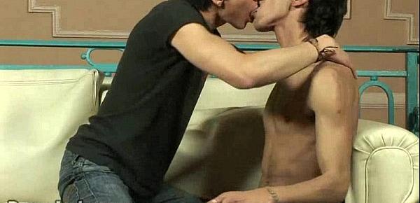 Horny twink lads enjoy heated kisses and caresses